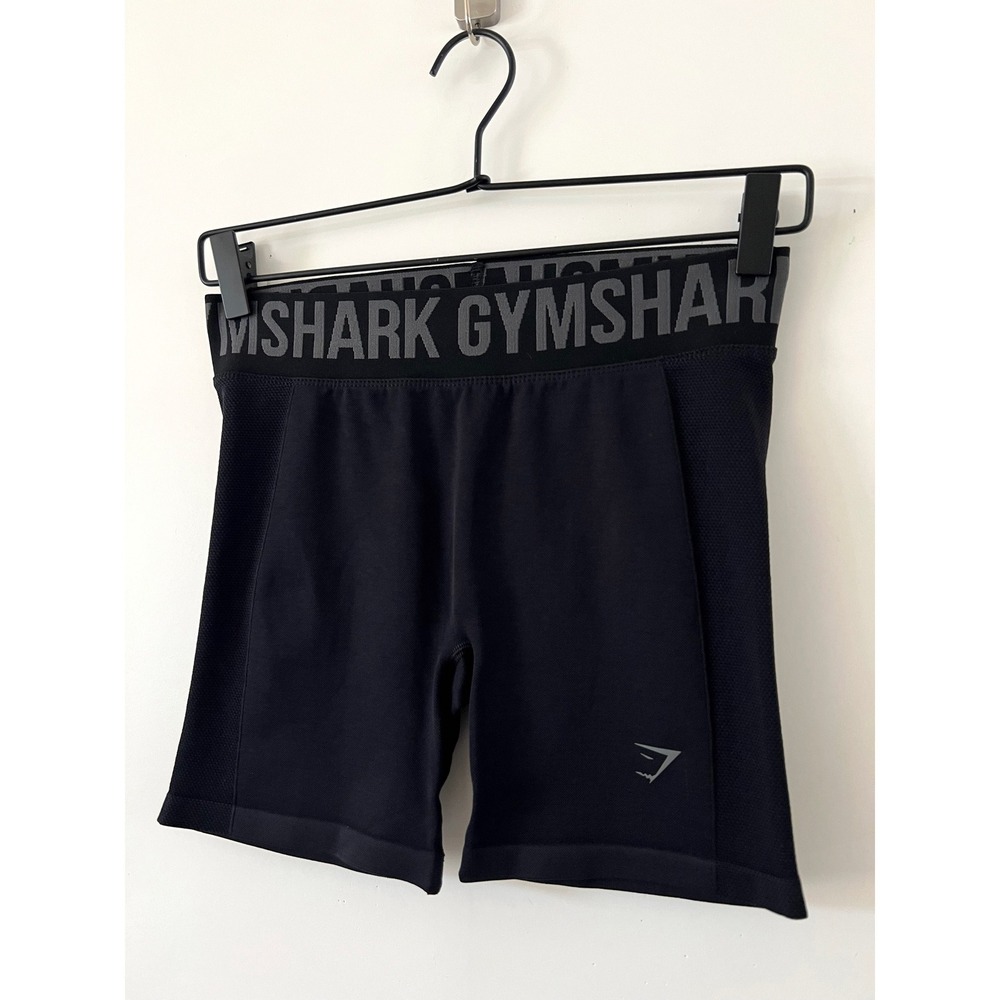 Gymshark Training Shorts Black Logo Gym Workout Fitness Activewear Womens Small